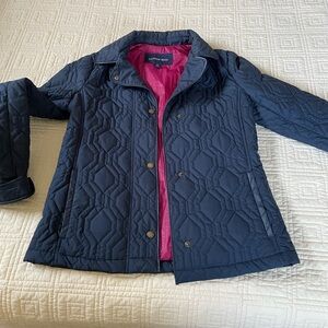 Lands' End Women's Navy Quilted Puffer Jacket